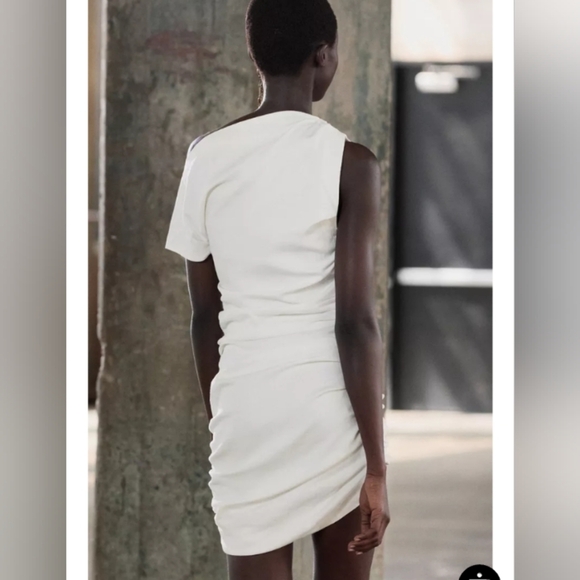 Zara ZW Collection Short Draped Dress - Picture 5 of 8